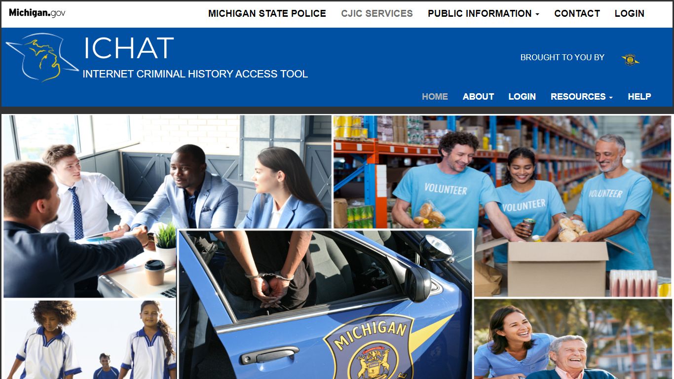 Michigan - Home Page - ICHAT Menu